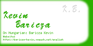 kevin baricza business card